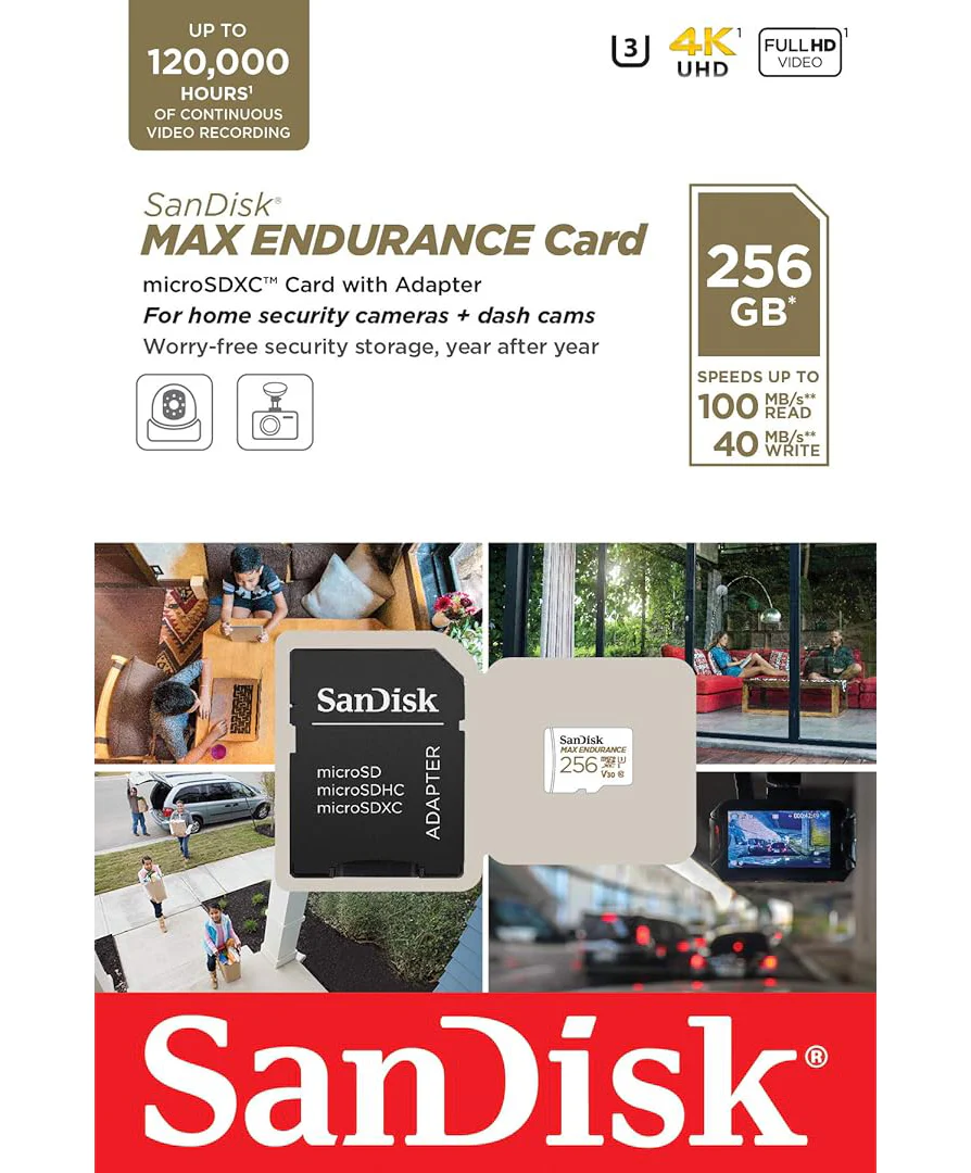 SanDisk MAX Endurance microSDXC Memory Card, 256Gb, Class 10 / UHS-1 U3, With Adapter SDSQQVR-256G-GN6IA - Image 5