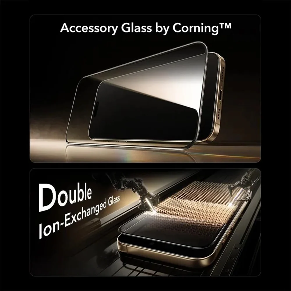 Screen Protection Film ESR UltraFit Armorite Pro for Apple iPhone 17 Pro, Tempered Glass, Full Glue, Black - Image 7