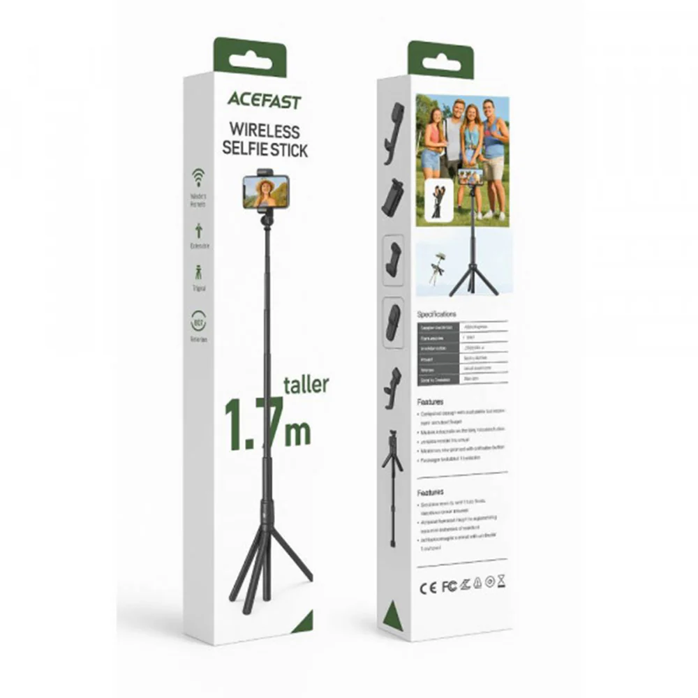 Selfie Stick Bluetooth Acefast E31, Universal, Black - Image 7