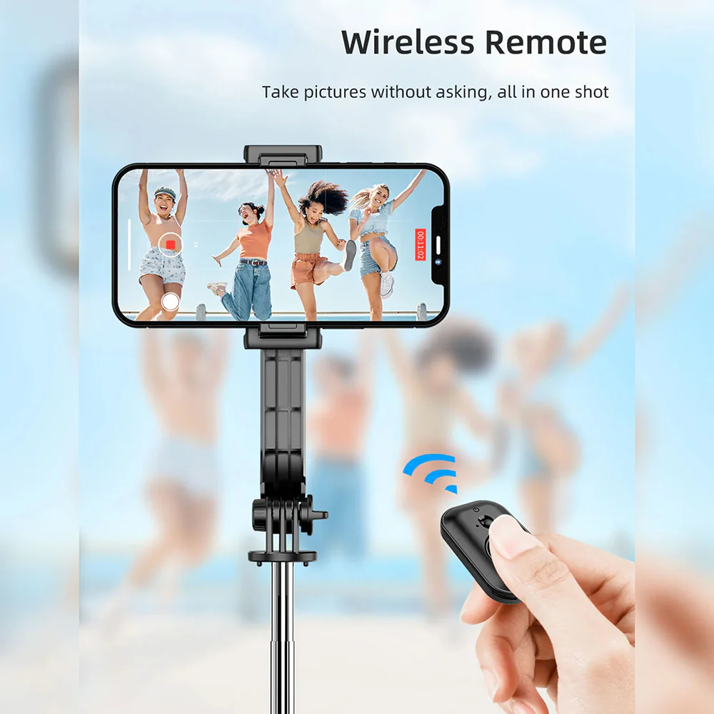 Selfie Stick Bluetooth Techsuit C01, Universal, Black - Image 6