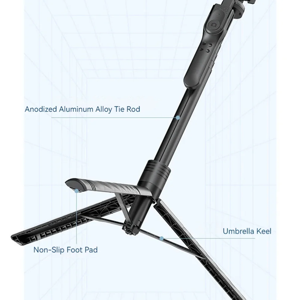 Selfie Stick Bluetooth Techsuit K28, Universal, Black - Image 4