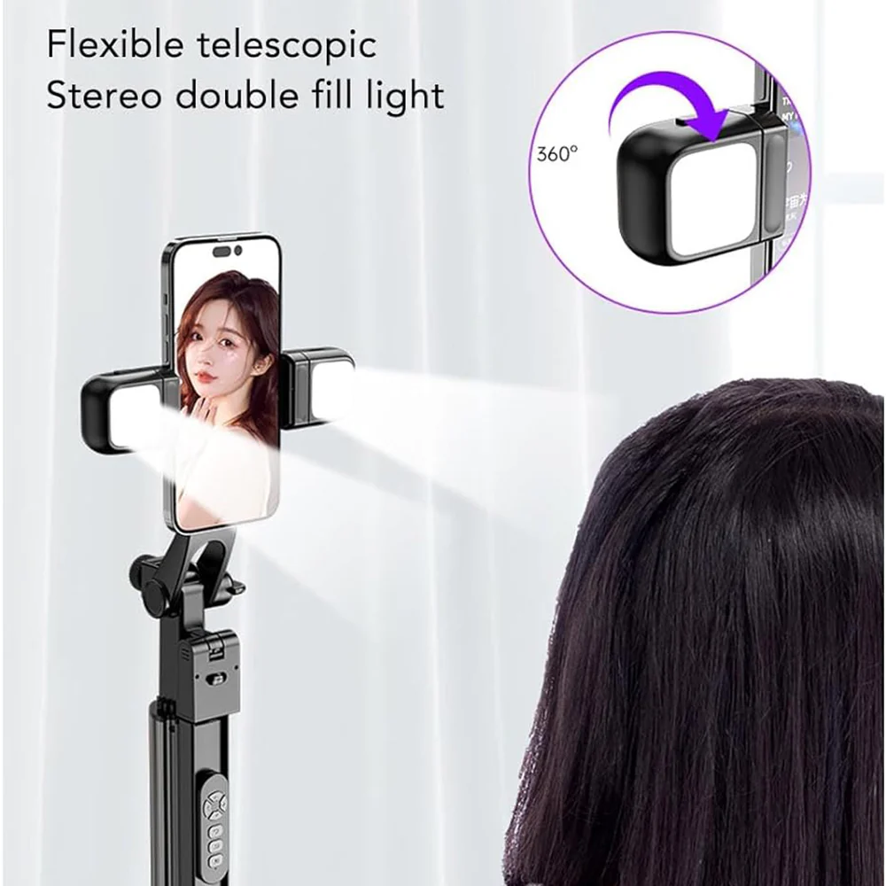 Selfie Stick Bluetooth Techsuit K30S, Universal, Black - Image 4