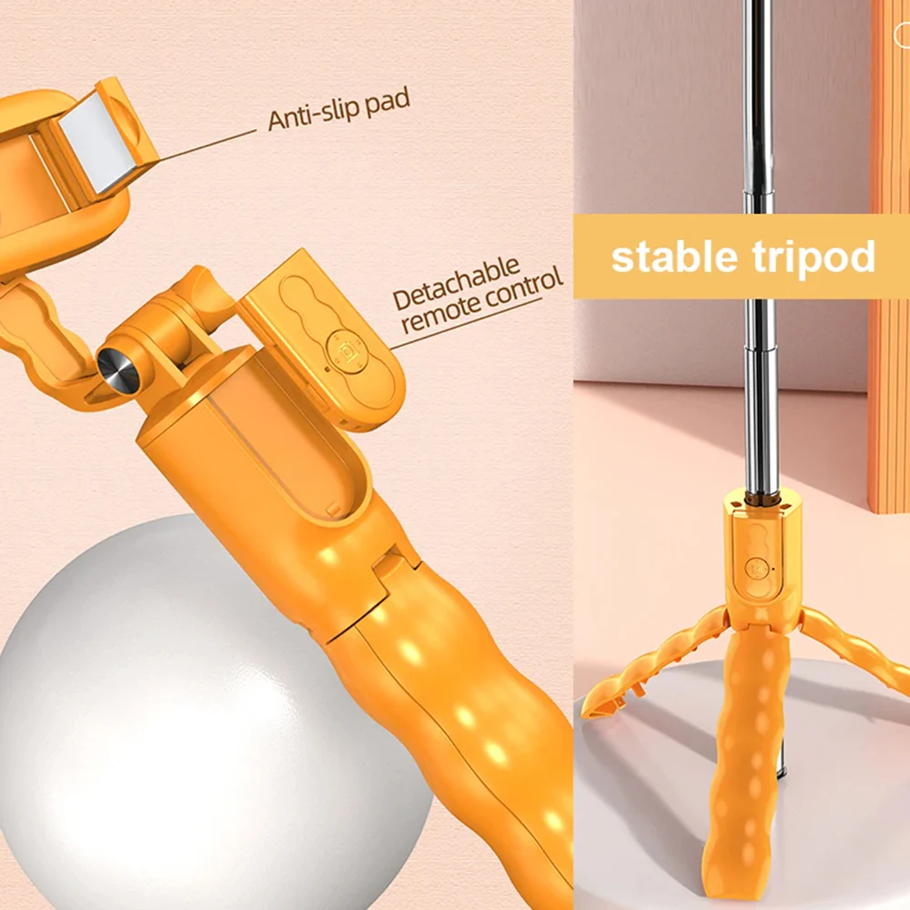Selfie Stick Bluetooth Techsuit KT01, Universal, Orange - Image 4