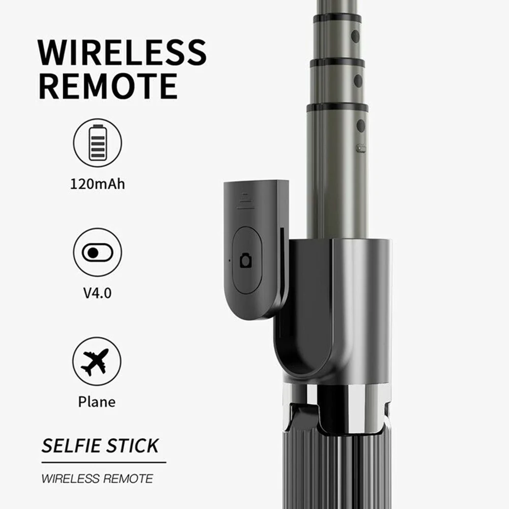 Selfie Stick Bluetooth Techsuit L08, Universal, Black - Image 4