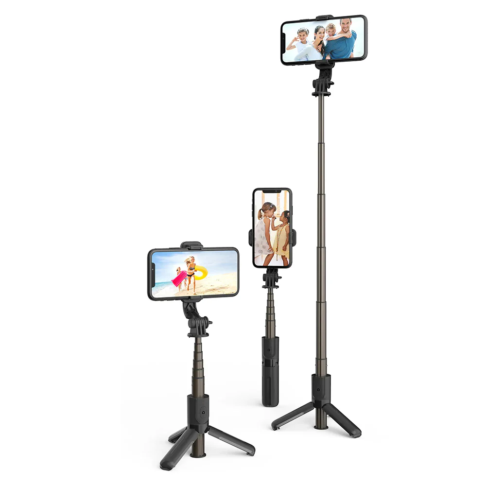 Selfie Stick Bluetooth Techsuit L10, Universal, Black