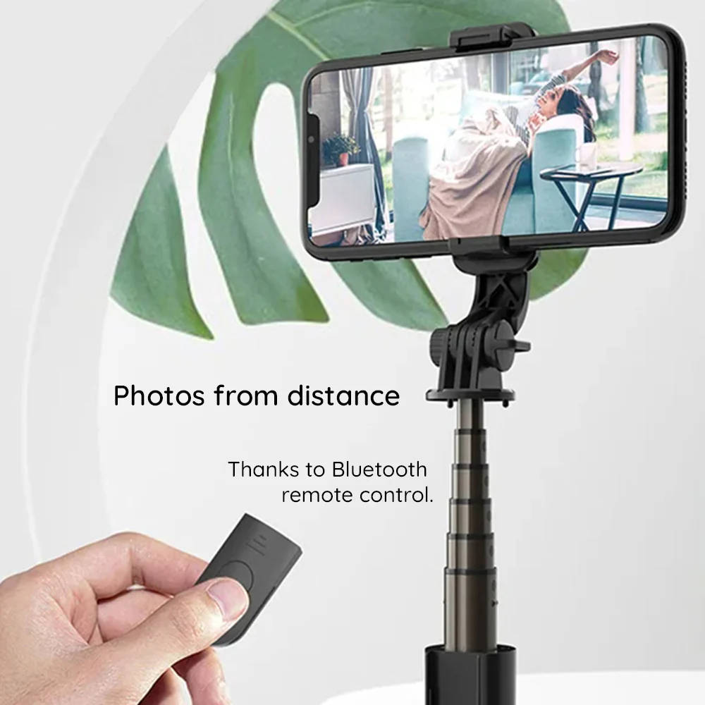 Selfie Stick Bluetooth Techsuit L10, Universal, Black - Image 6