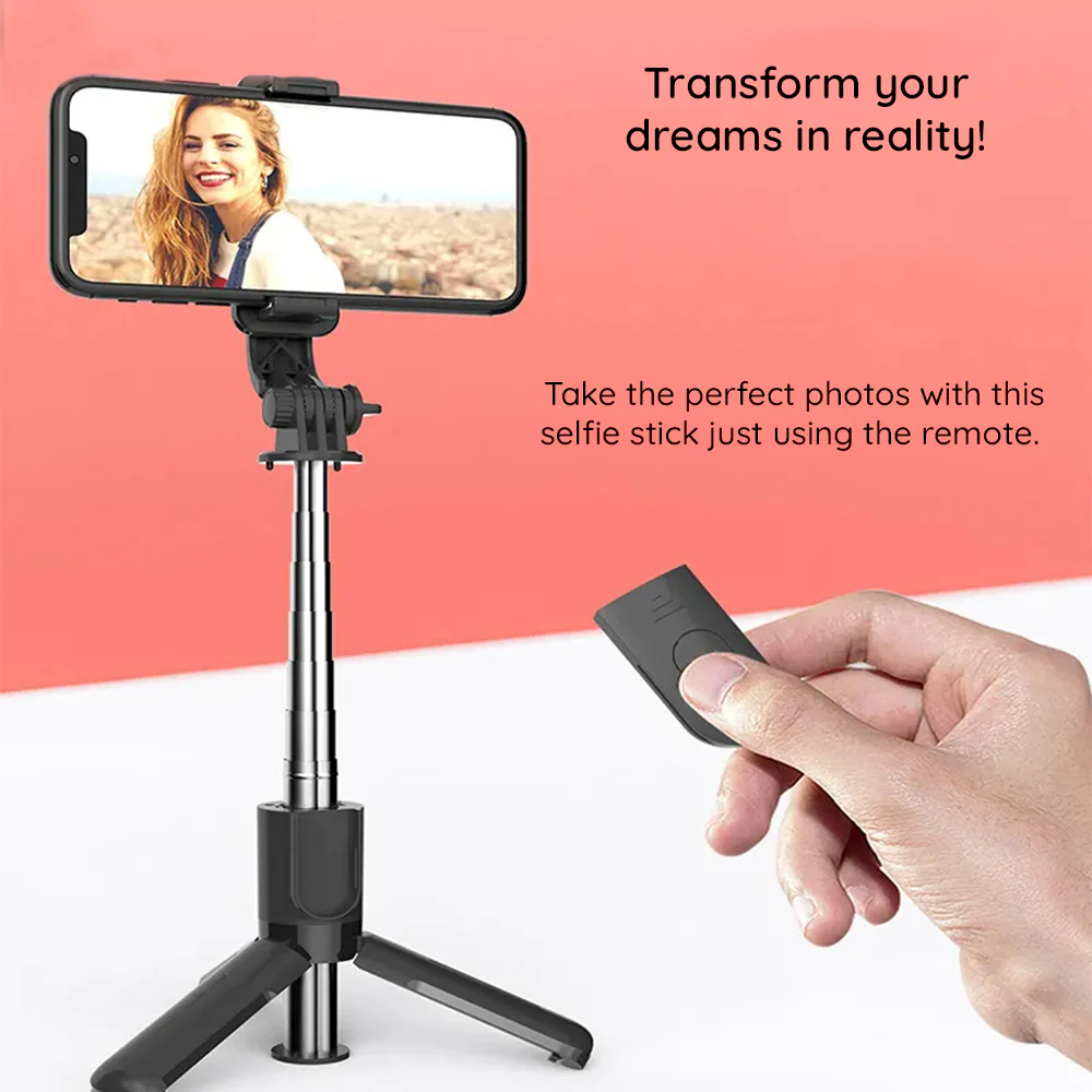 Selfie Stick Bluetooth Techsuit L11, Universal, Black - Image 7