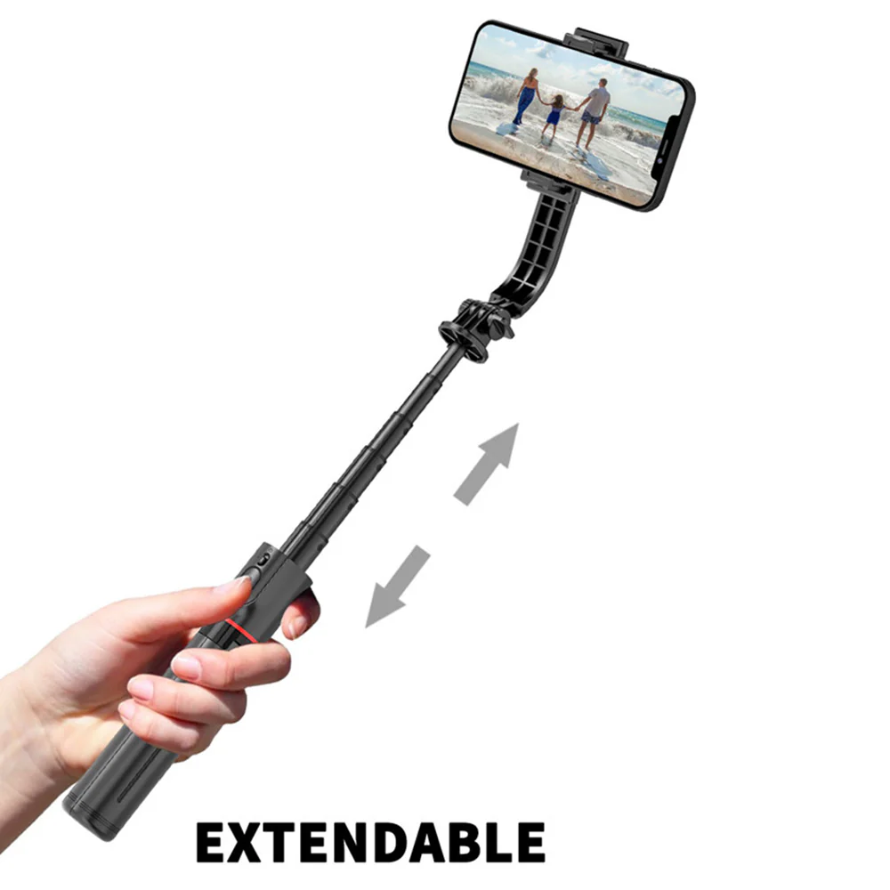 Selfie Stick Bluetooth Techsuit L12, Universal, Black - Image 2