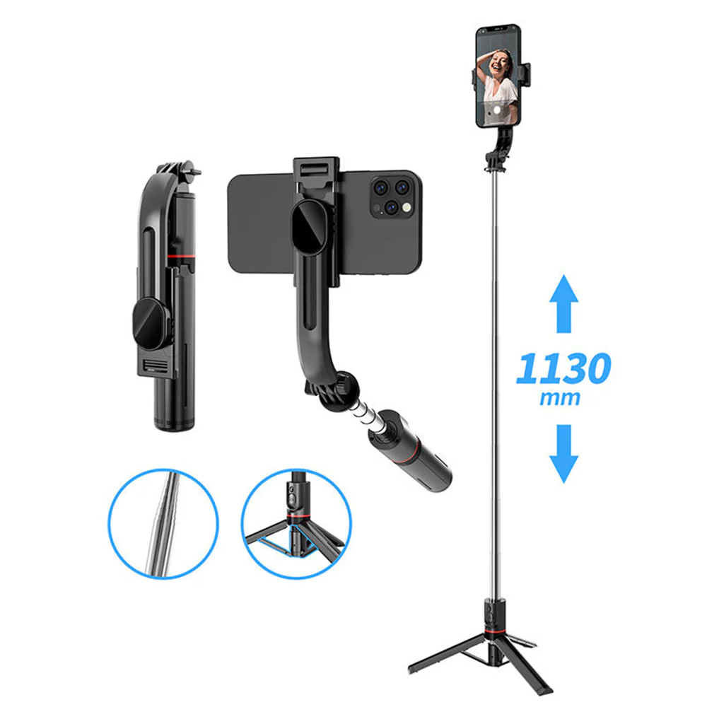 Selfie Stick Bluetooth Techsuit L13, Universal, Black - Image 6