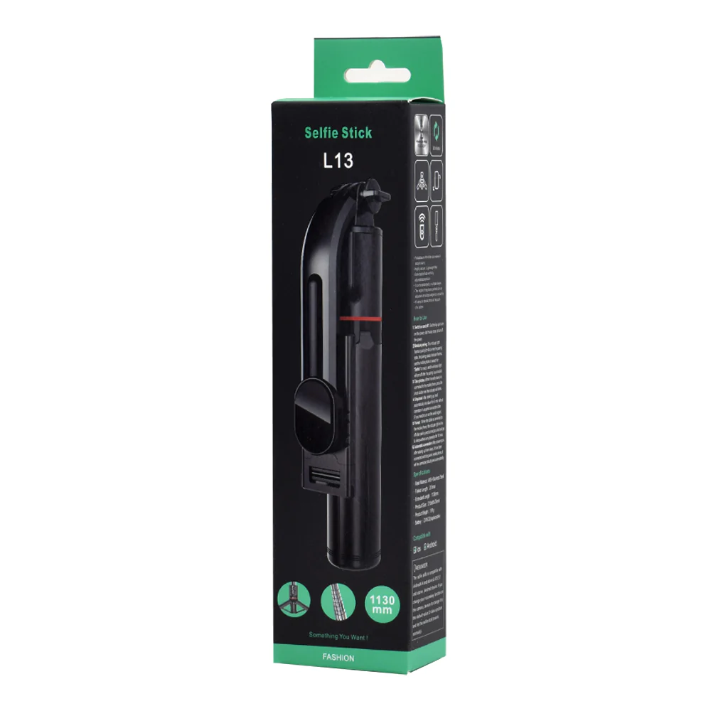Selfie Stick Bluetooth Techsuit L13, Universal, Black - Image 9