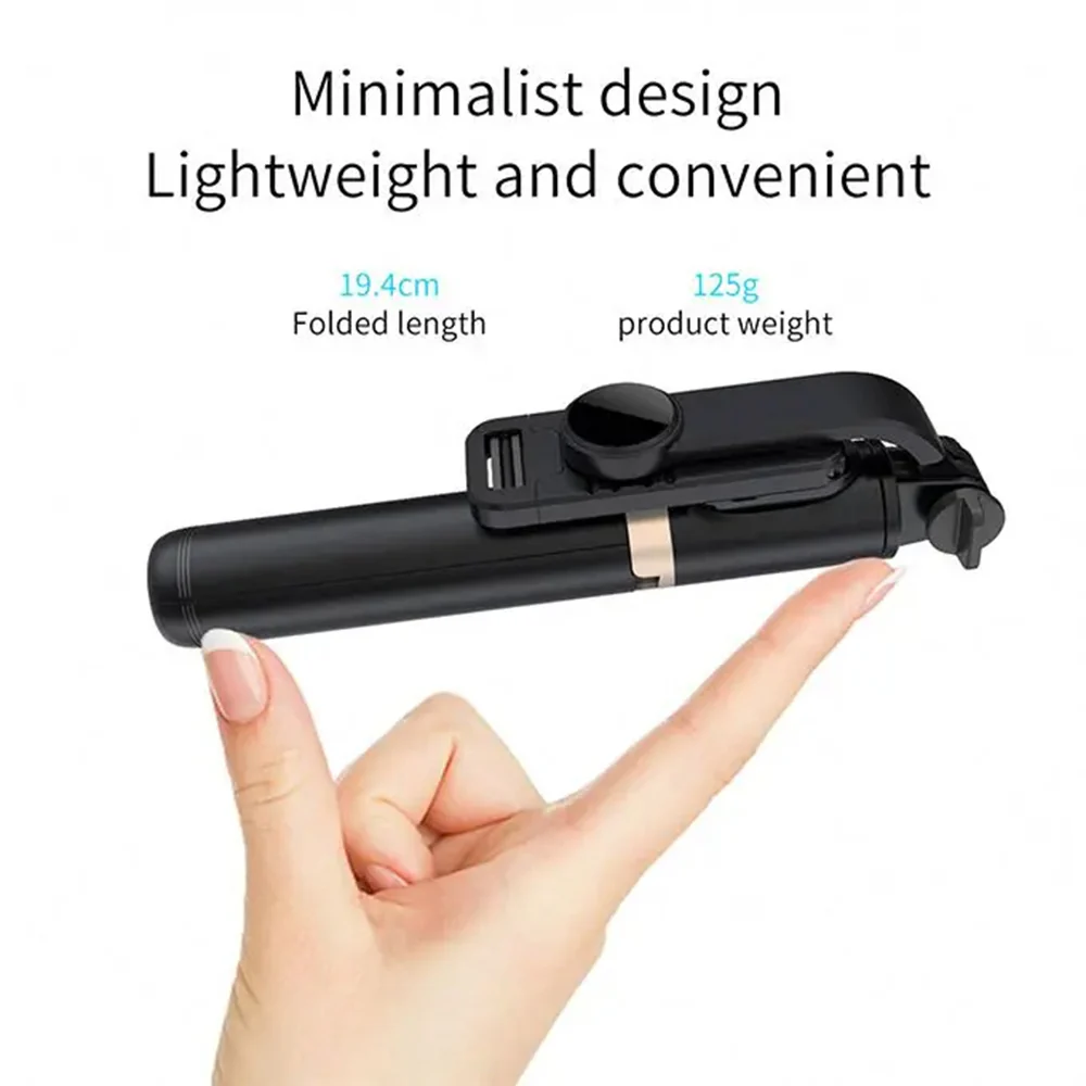 Selfie Stick Bluetooth Techsuit Q03, Universal, Black - Image 3