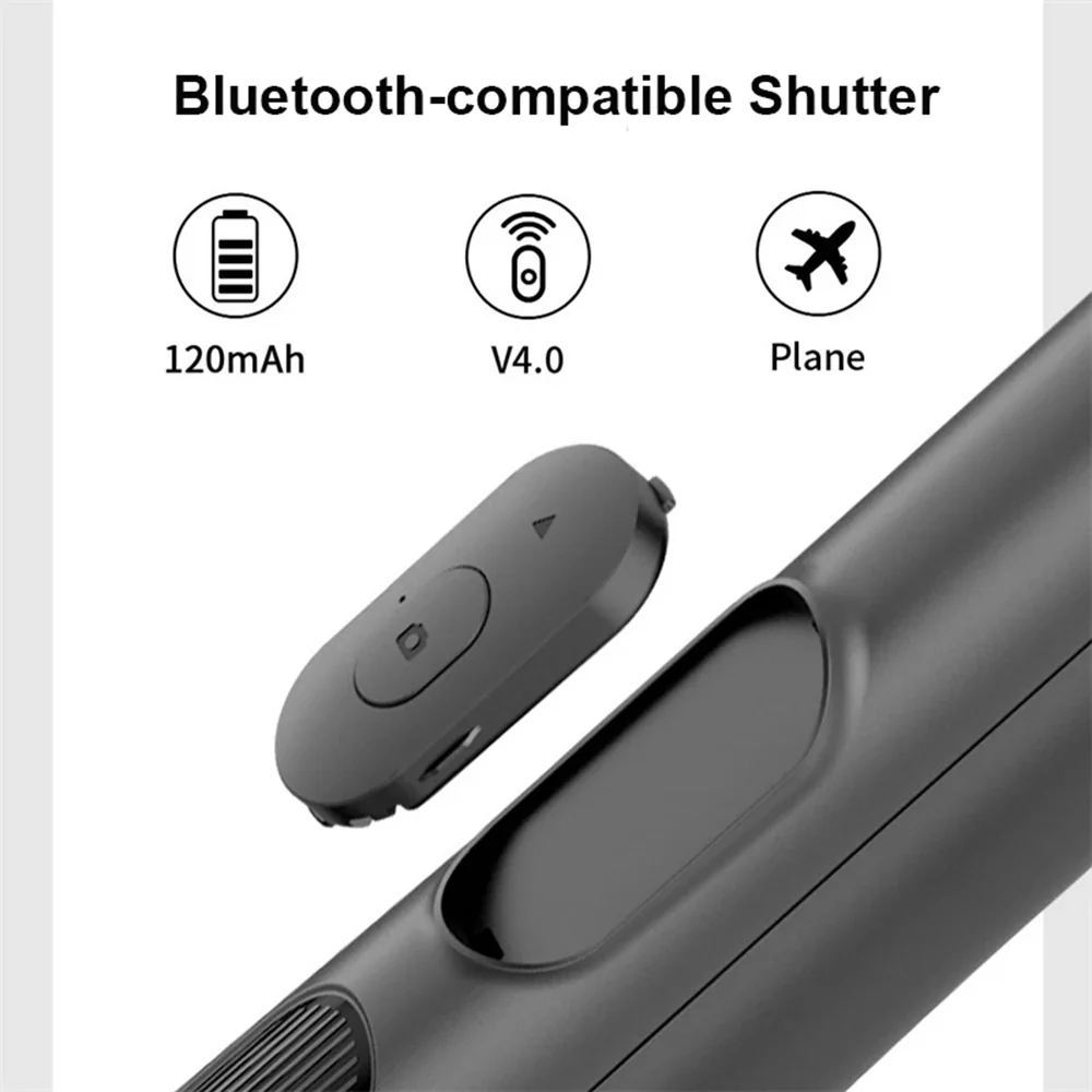 Selfie Stick Bluetooth Techsuit Q05, Universal, Black - Image 3