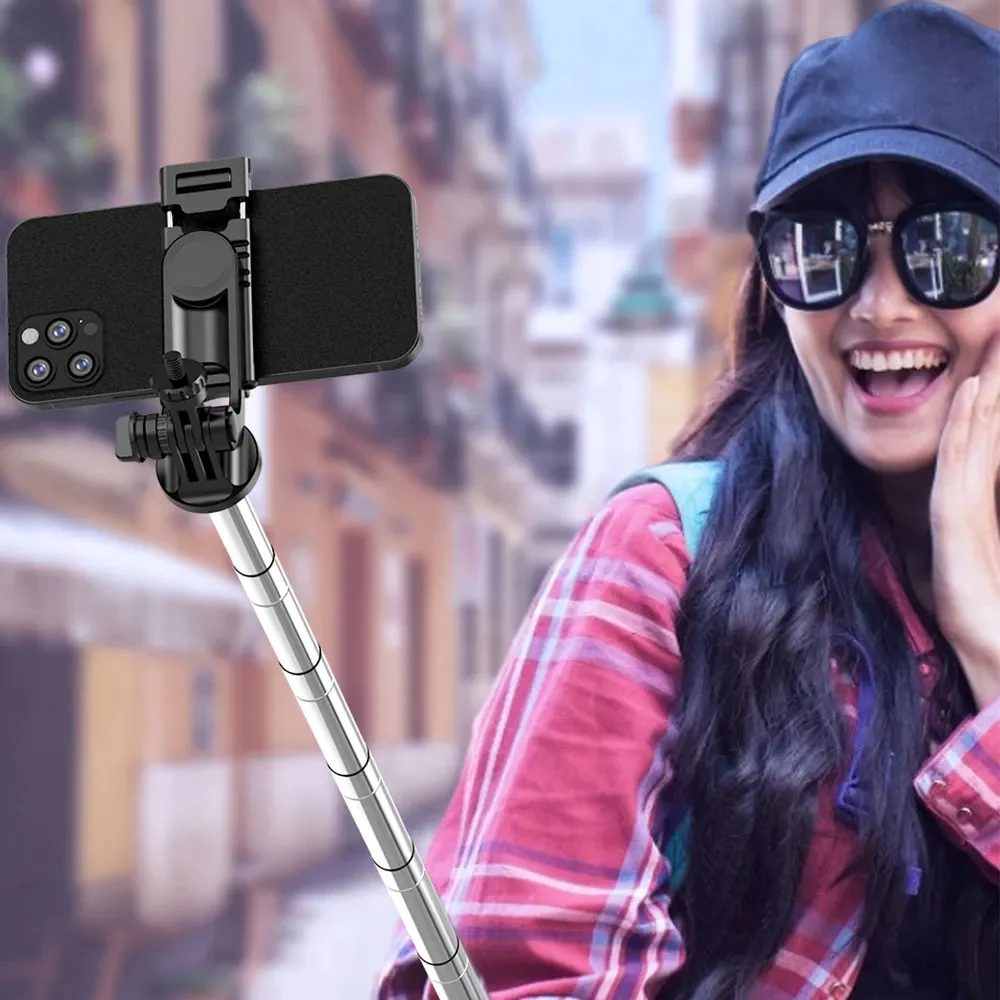 Selfie Stick Bluetooth Techsuit Q05, Universal, Black - Image 6