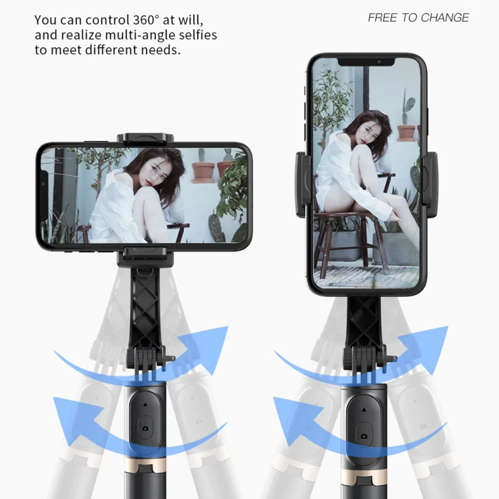 Selfie Stick Bluetooth Techsuit Q08, Universal, Black - Image 3