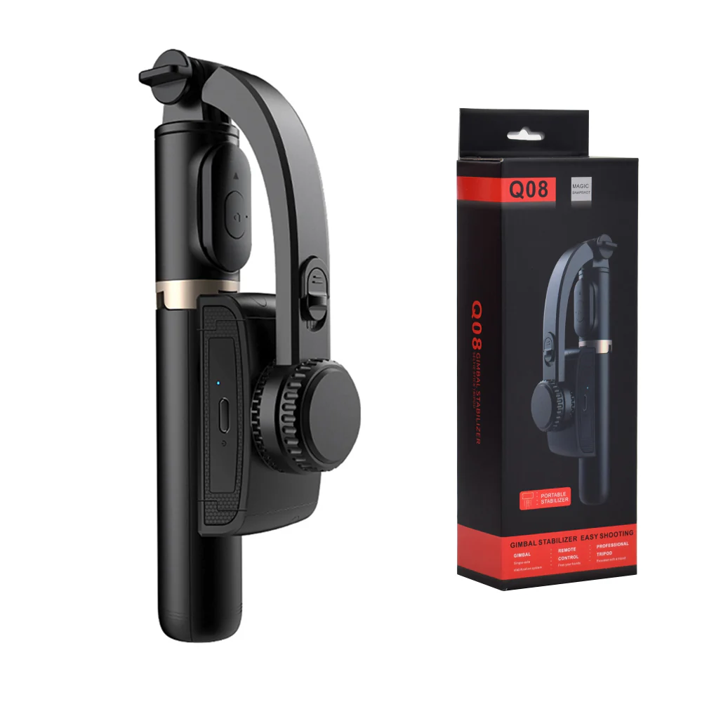 Selfie Stick Bluetooth Techsuit Q08, Universal, Black - Image 7
