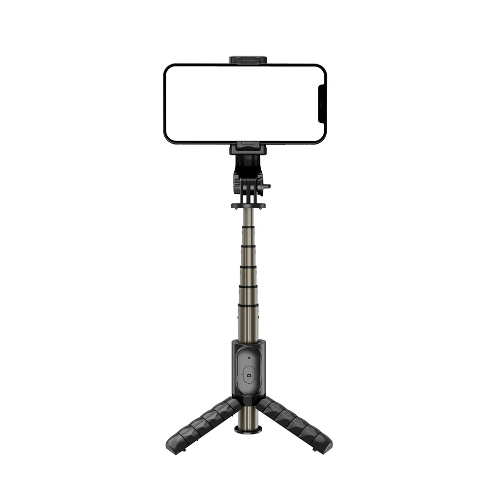 Selfie Stick Bluetooth Techsuit Q10, Universal, Black - Image 2