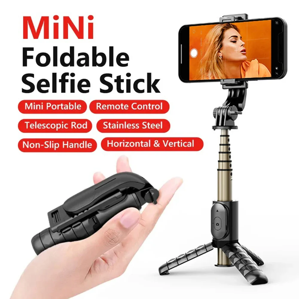 Selfie Stick Bluetooth Techsuit Q10, Universal, Black - Image 3