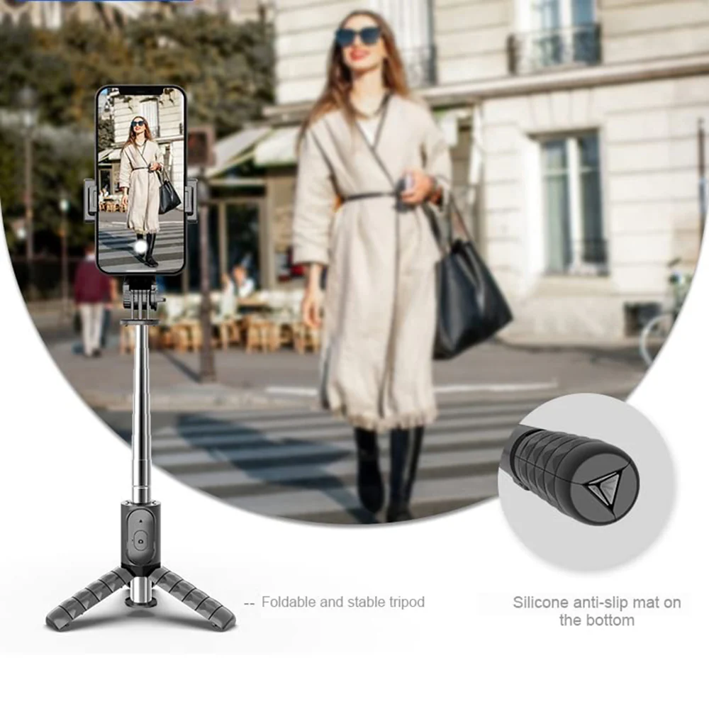 Selfie Stick Bluetooth Techsuit Q10, Universal, Black - Image 5