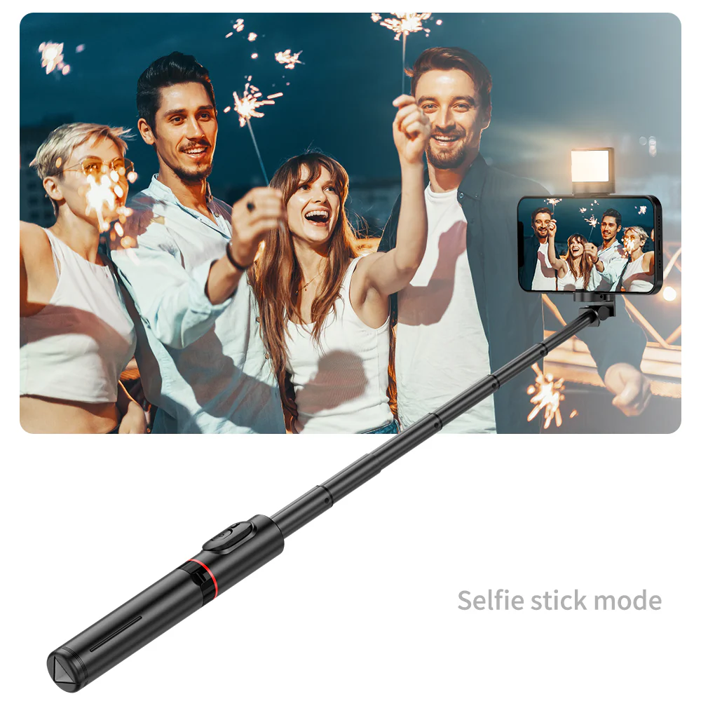 Selfie Stick Bluetooth Techsuit Q12S, Universal, Black - Image 4