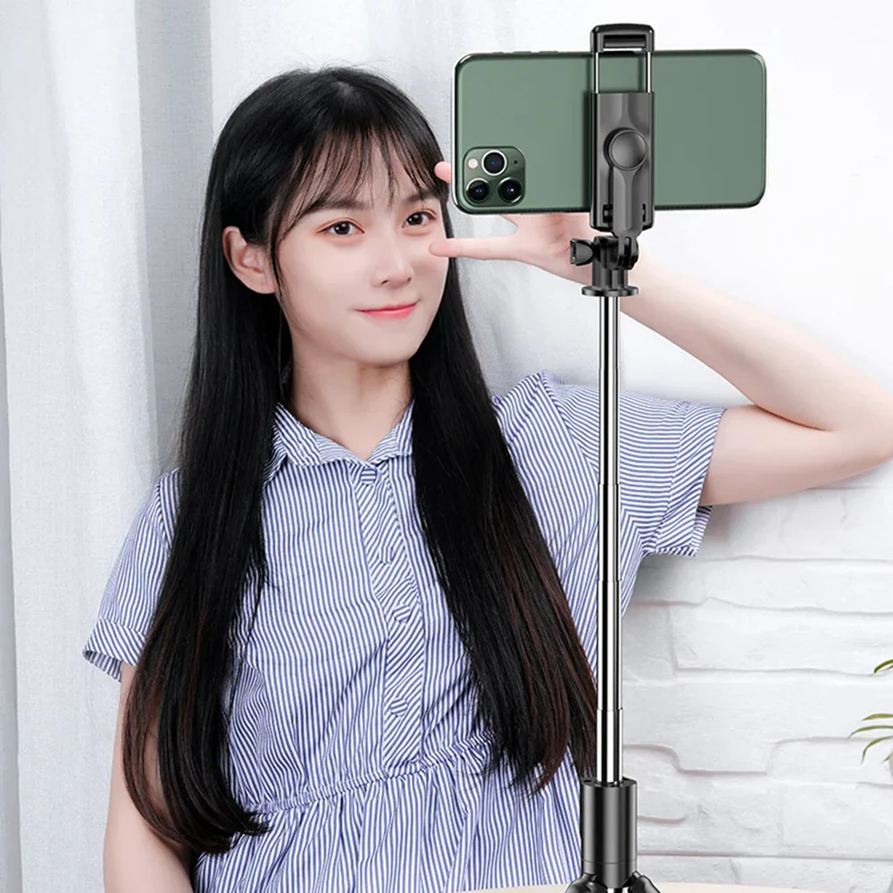 Selfie Stick Bluetooth Techsuit S03, Universal, Black - Image 5