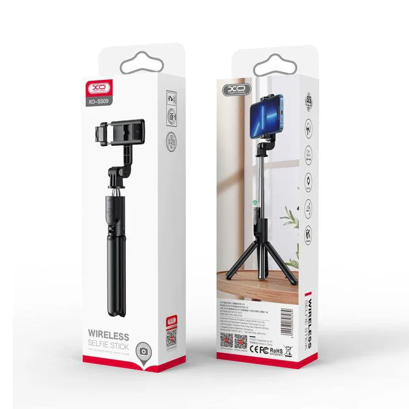 Selfie Stick Bluetooth XO Design SS09, Universal, Black - Image 6