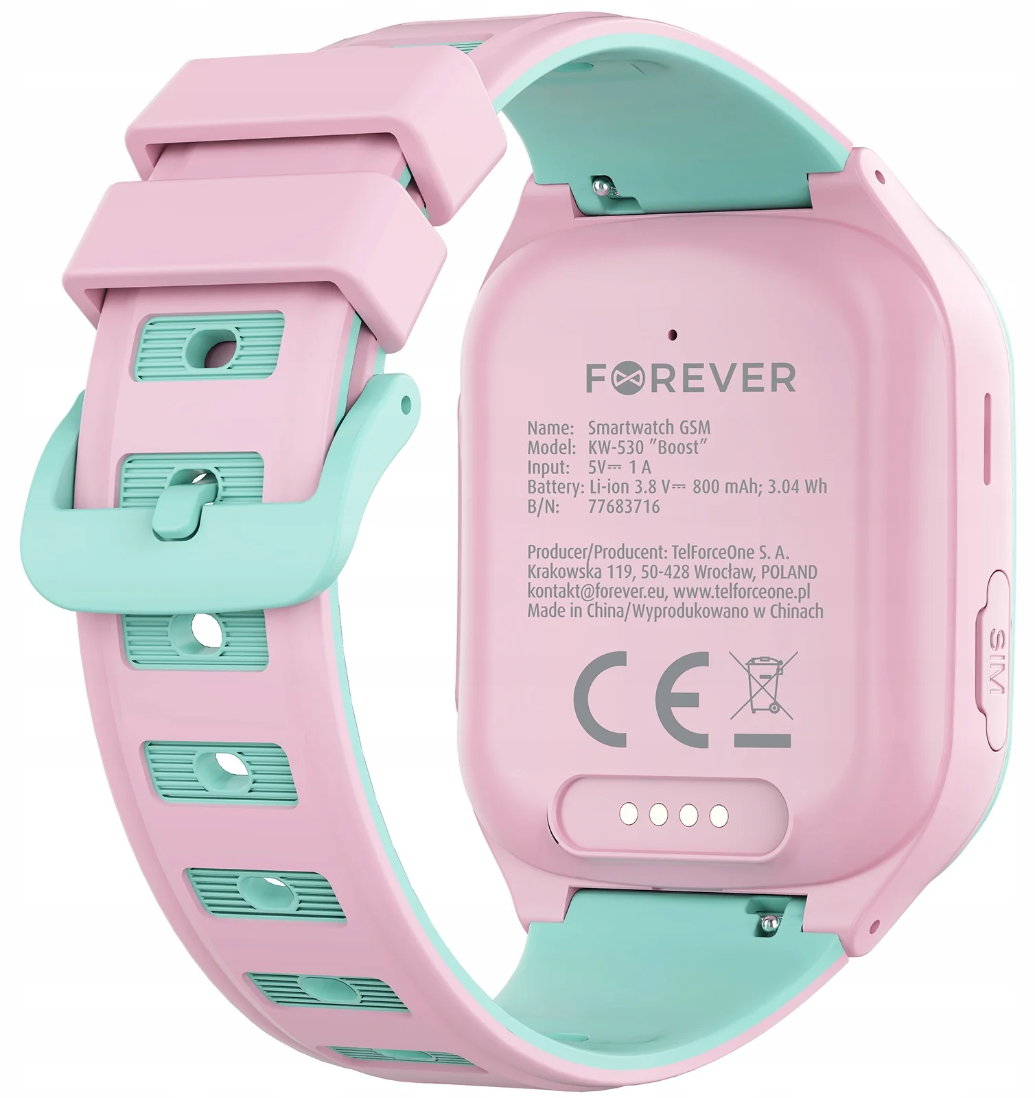 Smartwatch Forever Kids Boost KW-530 Call, Pink - Image 4