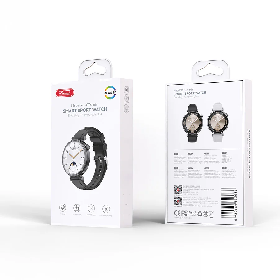 Smartwatch XO Design GT4 Mini, Black - Image 4