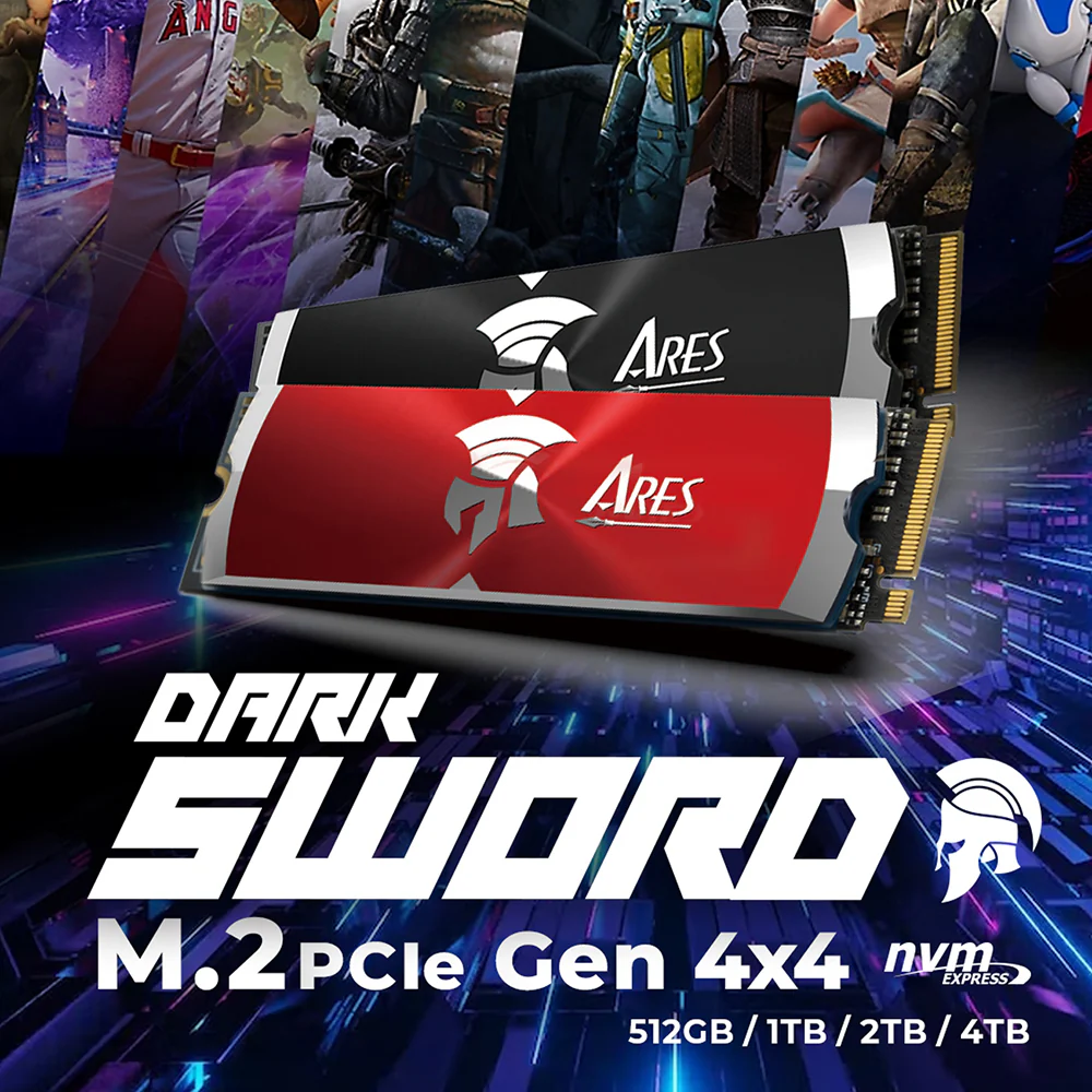 Solid State Drive (SSD) Dato Ares Dark Sword, 4TB, NVMe 1.4, PCIE Gen4x4, Red ARSDSR-4TB - Image 4