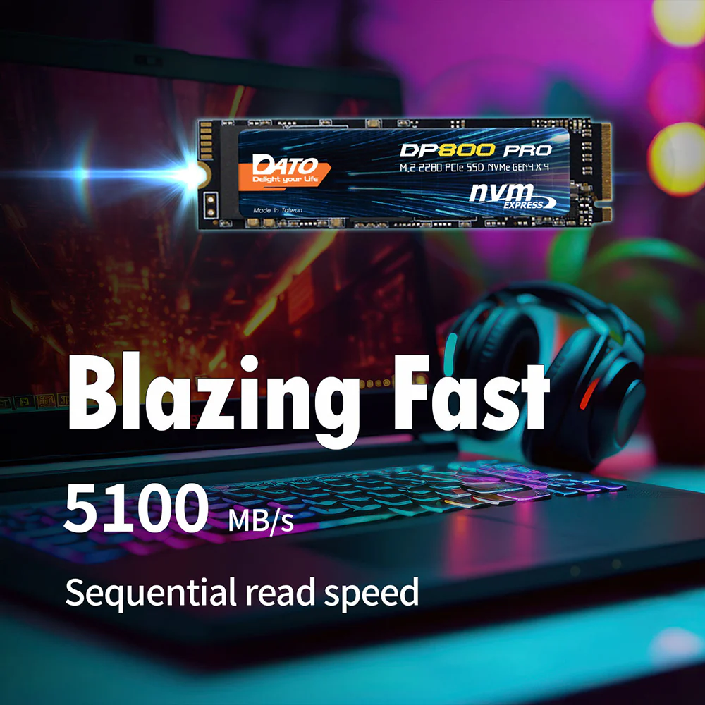 Solid State Drive (SSD) Dato DP800 Pro, 4TB, NVMe M.2 2280, PCIe DP800PSSD-4TB - Image 4