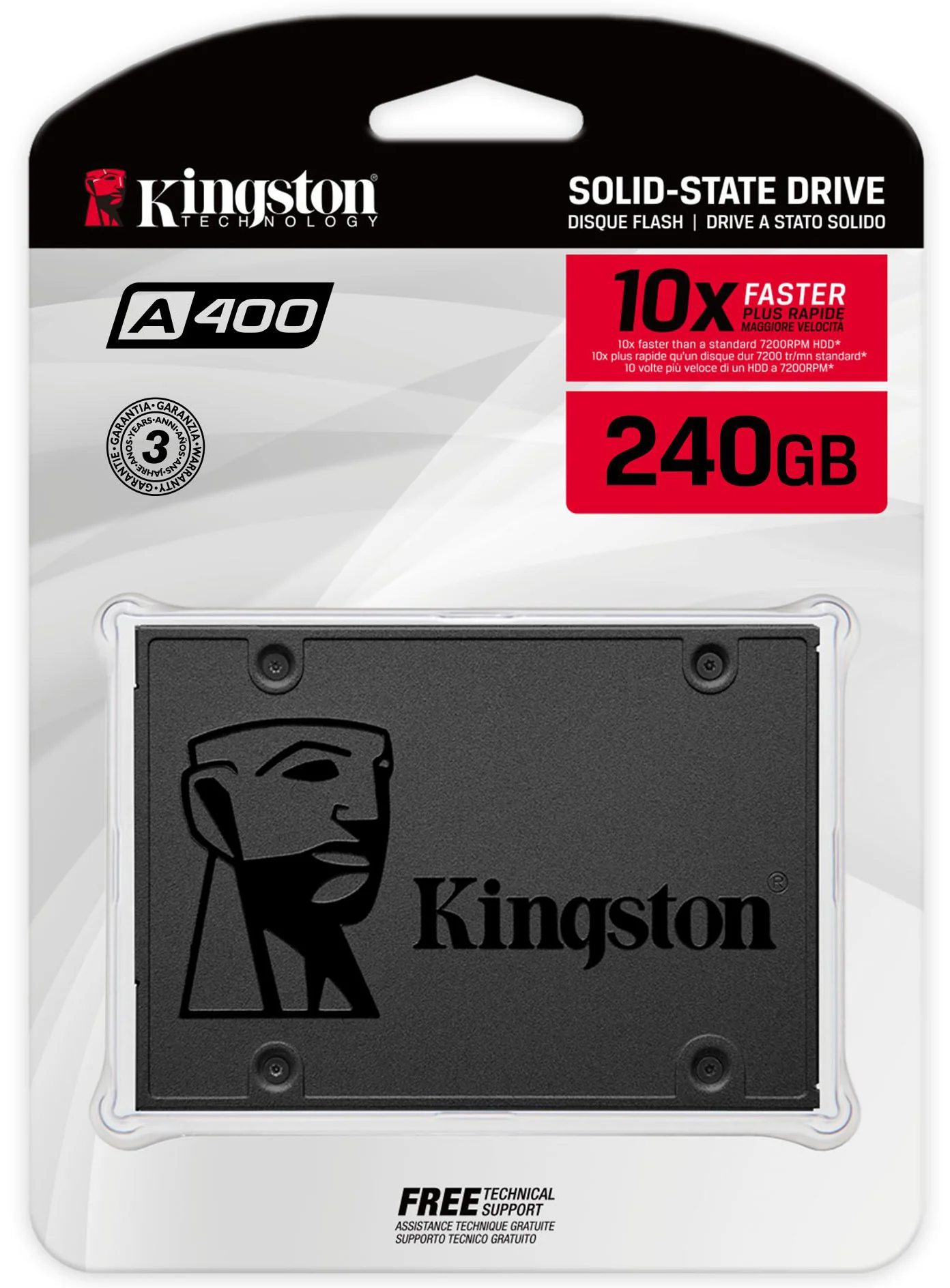 Solid State Drive (SSD) Kingston A400, 240GB, 2.5inch, SATA III SA400S37/240G - Image 2