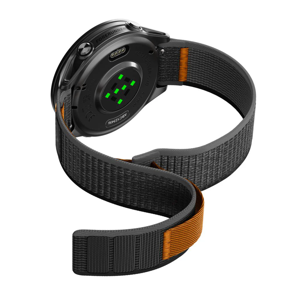 Spigen Athlex Air 2 Strap for Garmin Watch Venu / Forerunner Series, 22mm, Black Orange AMP11425 - Image 4
