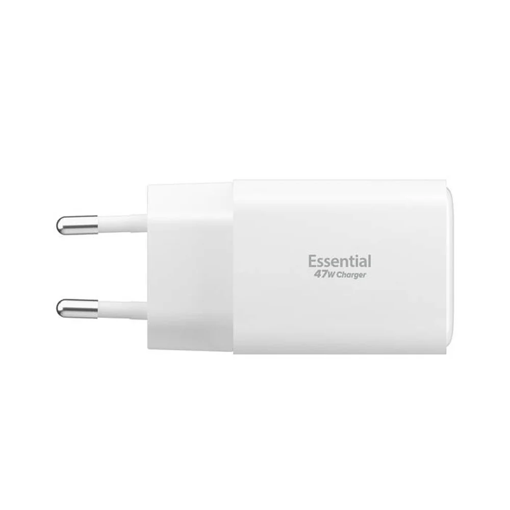 Spigen EE473EU Essential Network Charger, 47W, 3A, 1 x USB-A - 2 x USB-C, White ACH09464 - Image 2