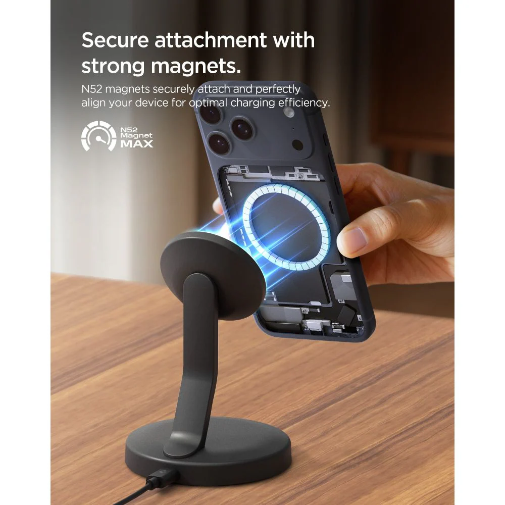 Spigen EF151MS Wireless Network Charger, 15W, 1.67A, Black ACH10441 - Image 5