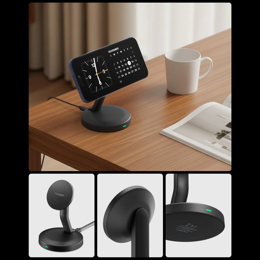 Spigen EF151MS Wireless Network Charger, 15W, 1.67A, Black ACH10441 - Image 7