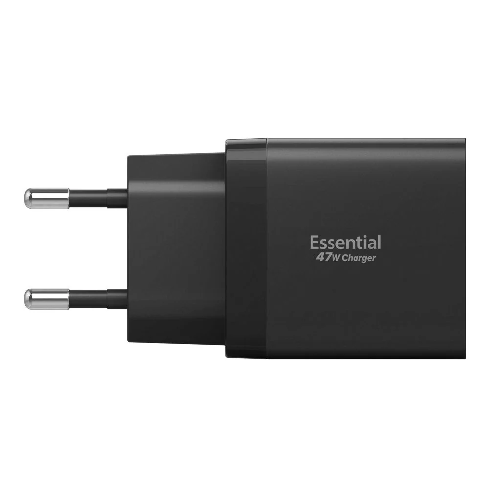 Spigen Essential Network Charger, 47W, 3A, 2 x USB-C, Black ACH09457 - Image 2