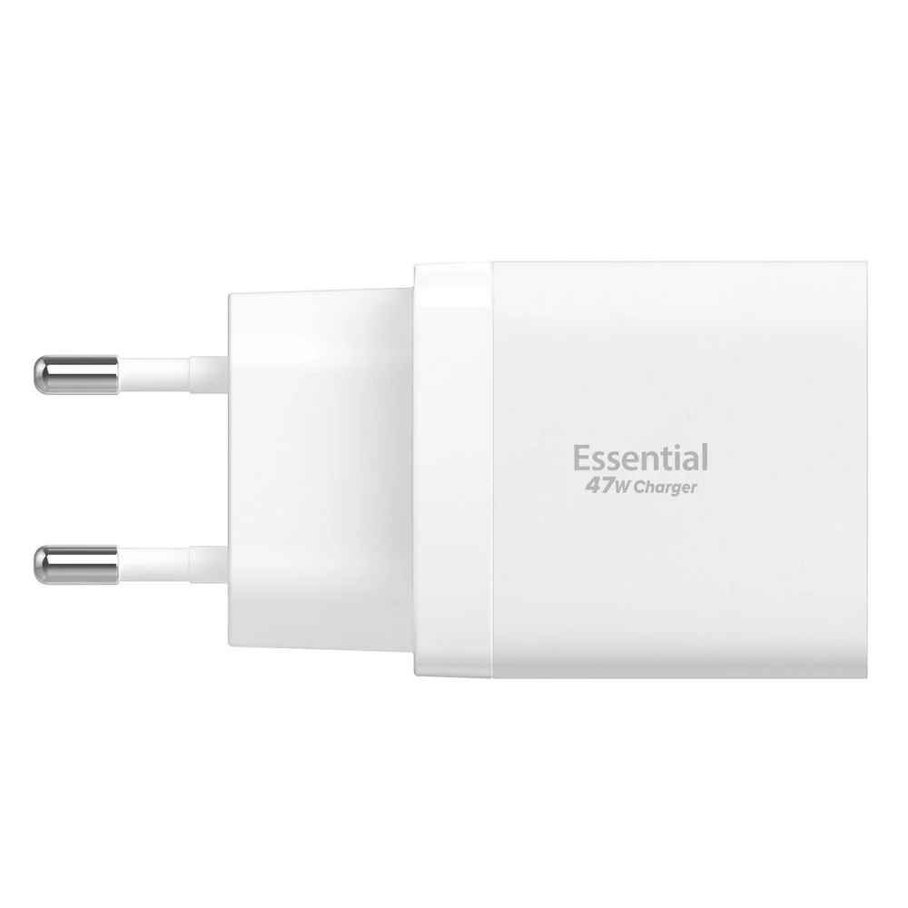 Spigen Essential Network Charger, 47W, 3A, 2 x USB-C, White ACH08707 - Image 2