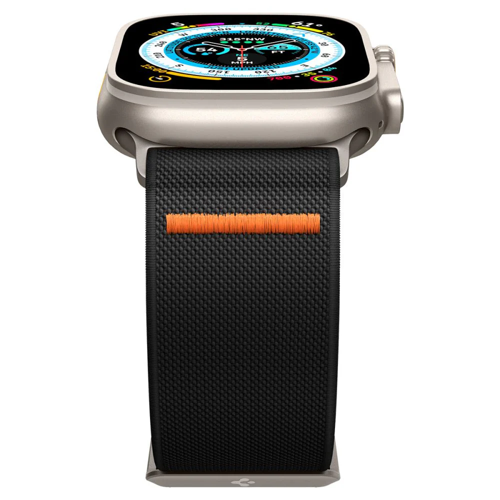 Spigen Fit Lite Ultra Strap for Apple Watch 49mm / 46mm / 45mm / 44mm / 42mm Series, Black AMP05983 - Image 4