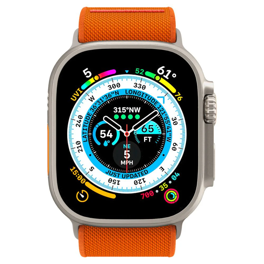Spigen Fit Lite Ultra Strap for Apple Watch 49mm / 46mm / 45mm / 44mm / 42mm Series, Orange AMP05986 - Image 4