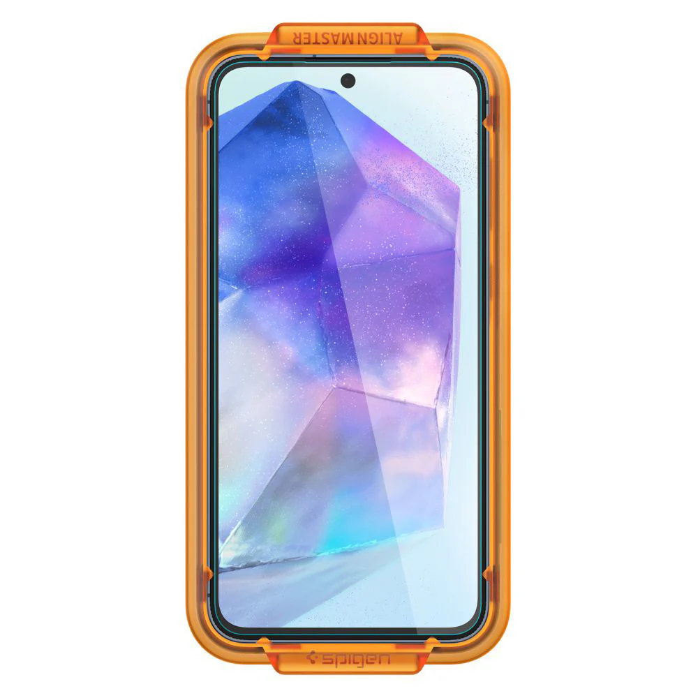 Spigen GlastR Align Master Screen Protector for Samsung Galaxy A55 5G A556, Tempered Glass, Full Glue, Set of 2 pieces AGL07775 - Image 3