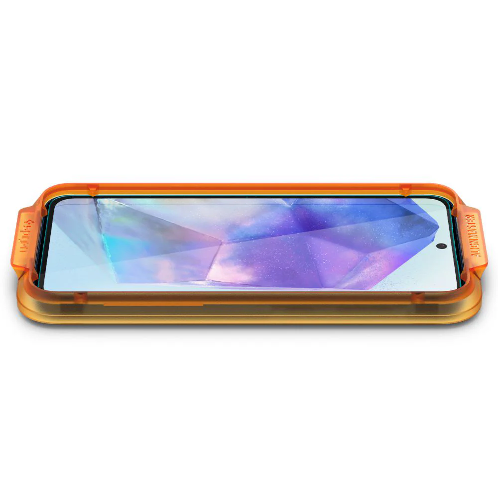 Spigen GlastR Align Master Screen Protector for Samsung Galaxy A55 5G A556, Tempered Glass, Full Glue, Set of 2 pieces AGL07775 - Image 5