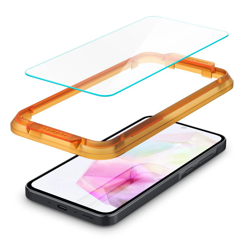 Spigen GlastR Align Master Screen Protector for Samsung Galaxy M35 / A35 5G A356, Tempered Glass, Full Glue, Set of 2 pieces AGL07772 - Image 2