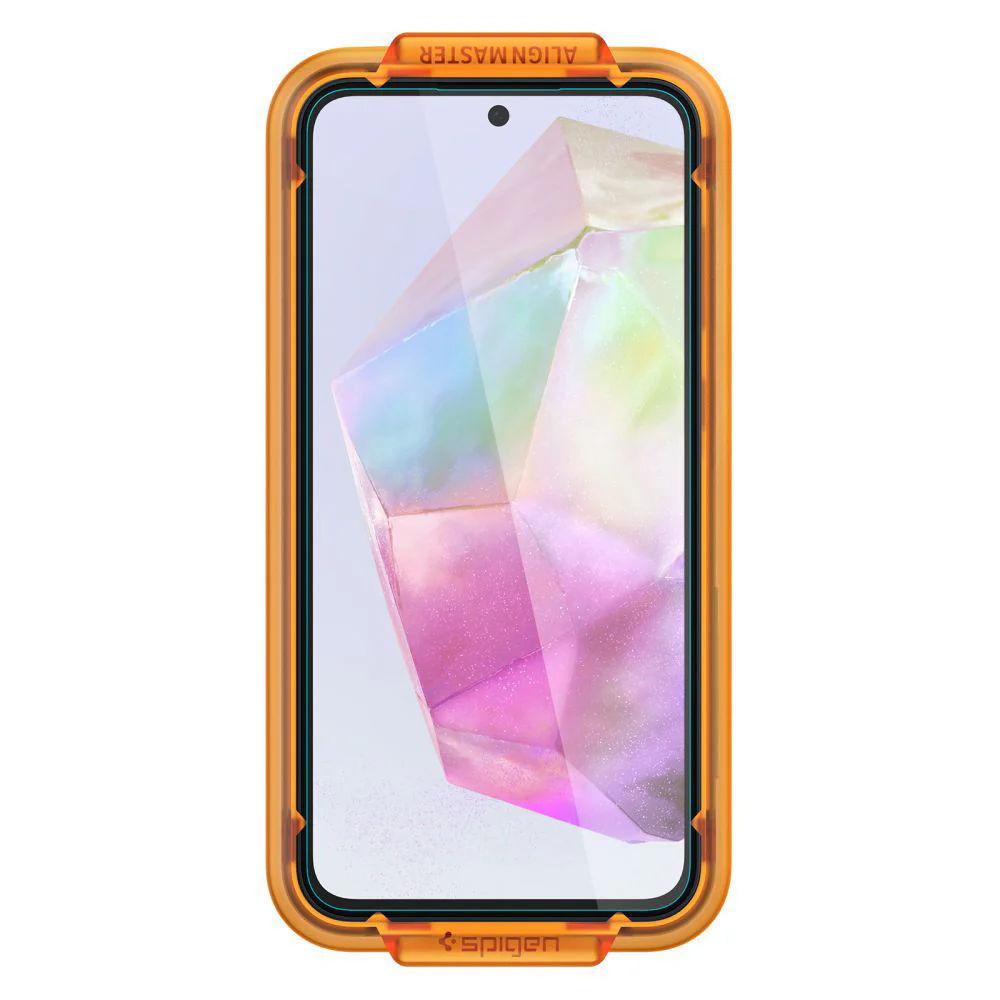 Spigen GlastR Align Master Screen Protector for Samsung Galaxy M35 / A35 5G A356, Tempered Glass, Full Glue, Set of 2 pieces AGL07772 - Image 3