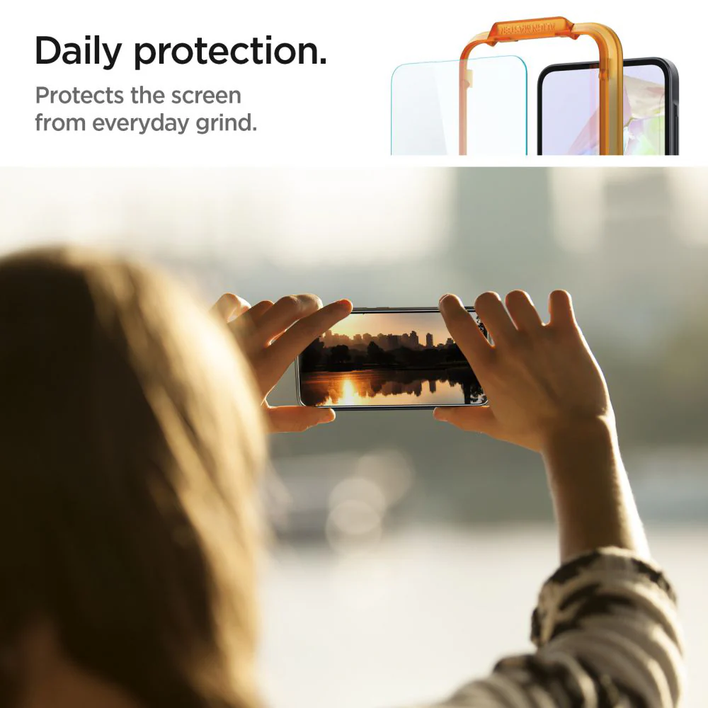 Spigen GlastR Align Master Screen Protector for Samsung Galaxy M35 / A35 5G A356, Tempered Glass, Full Glue, Set of 2 pieces AGL07772 - Image 6