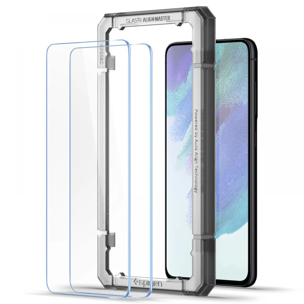 Spigen GlastR Align Master Screen Protector for Samsung Galaxy S21 FE 5G G990, Tempered Glass, Full Glue, Set of 2 pieces AGL03088 - Image 2