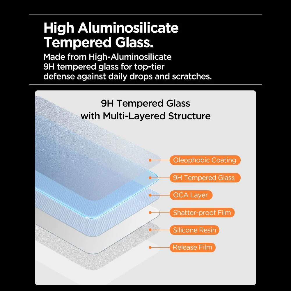Spigen GlastR Align Master Slim Screen Protector for Apple iPhone 17 Pro Max, Tempered Glass, Full Glue, Set of 3 pieces AGL10099 - Image 10