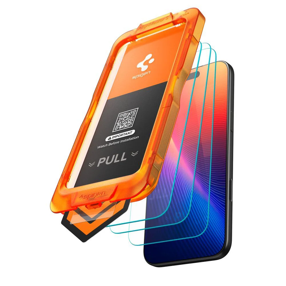 Spigen GlastR Align Master Slim Screen Protector for Apple iPhone 17 Pro Max, Tempered Glass, Full Glue, Set of 3 pieces AGL10099 - Image 2