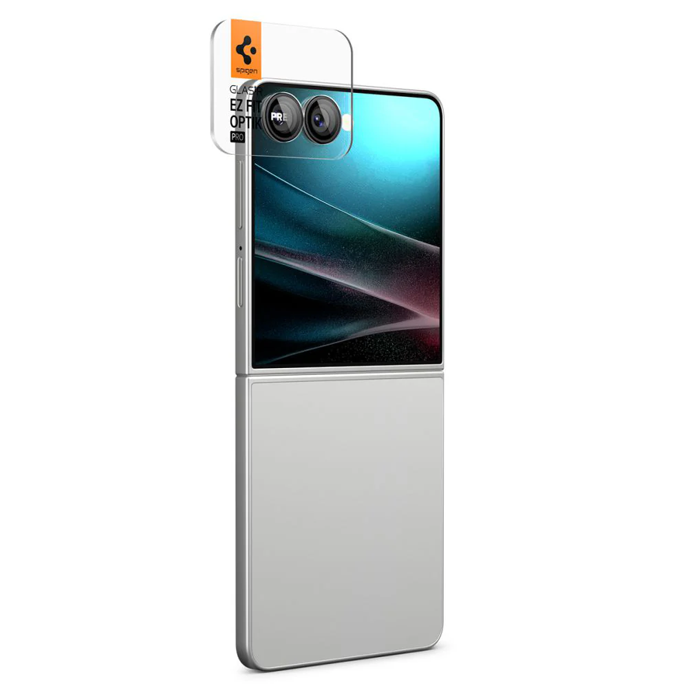 Spigen GlastR EZ FIT Optik Pro HD Back Camera Protector for Samsung Galaxy Z Flip7 F766, Tempered Glass, Set of 2 pieces, Black AGL09587 - Image 2