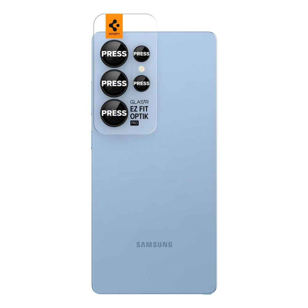 Spigen GlastR EZ FIT Optik Pro HD Rear Camera Protector for Samsung Galaxy S25 Ultra S938, Tempered Glass, Set of 2 pieces, Black - Image 2