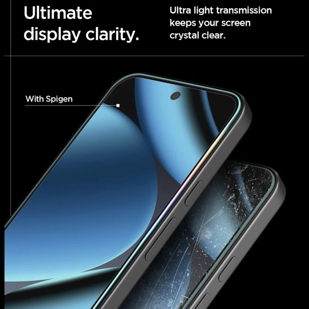 Spigen GlastR EZ FIT Pro HD Screen Protector for Google Pixel 10a, Tempered Glass, Full Glue, Set of 2 pieces AGL11364 - Image 7
