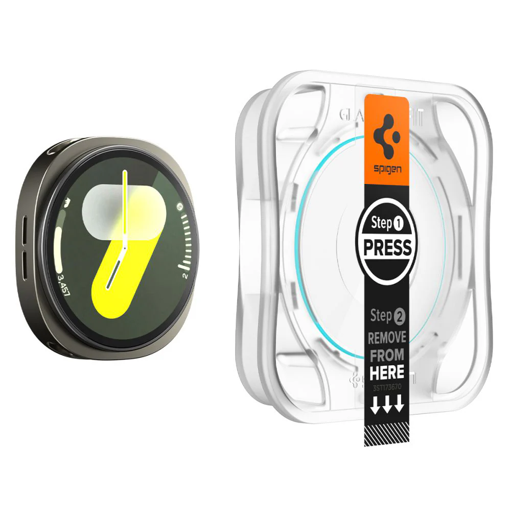 Spigen GlastR EZ FIT Protective Film for Samsung Galaxy Watch8 44mm, Set of 2 pieces, Tempered Glass AGL09876 - Image 5